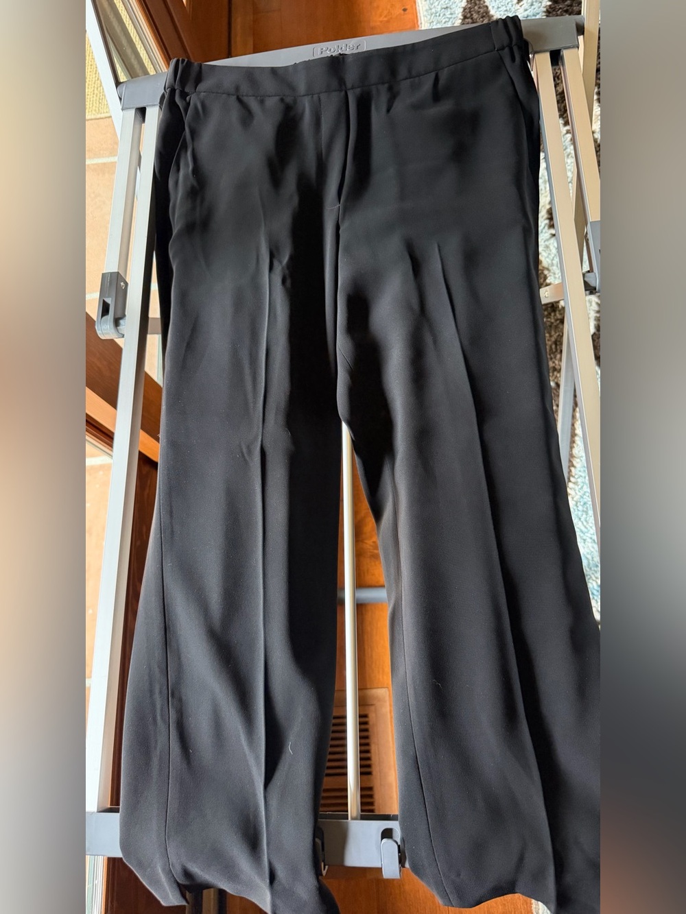 J. Crew Black Cropped Wide-Leg Dress Pants